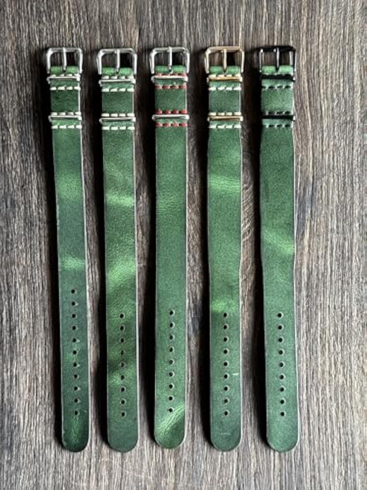 Vintage Military Style Leather Band Strap for Watches